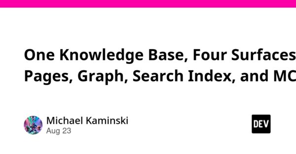One Knowledge Base, Four Surfaces: Pages, Graph, Search Index, and MCP