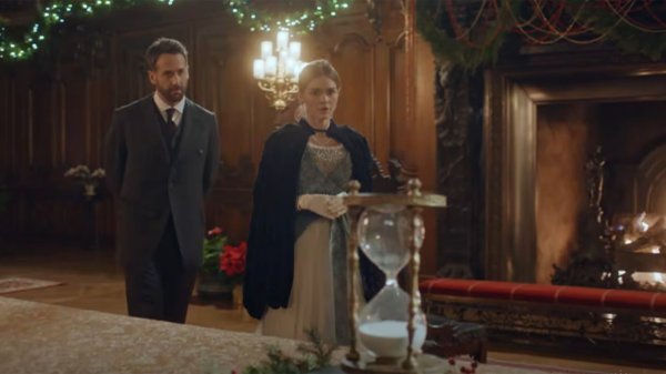 Hallmark Sequel Three Wiser Men cast on set in snow